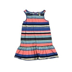 Striped Kids Dress - Blue, Pink, and White